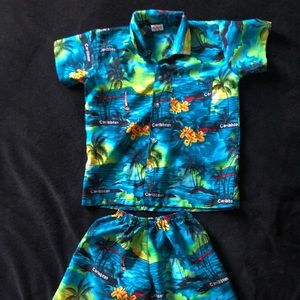Caribbean Matching Short Set. Toddler Small